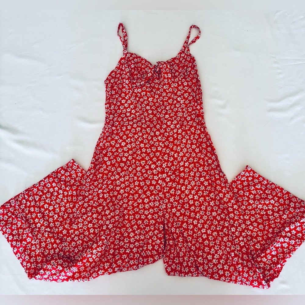 Floral Red Women's one piece